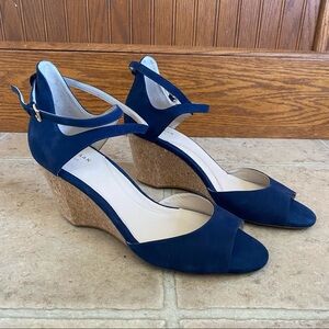 Cole Hann Sadie Ankle Strap Cork Wedge Sandals Size 10B